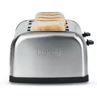 Tostadora 4 ranuras H.Koenig TOAS14, Acero inox, 7 niveleS, Fácil limpieza, 1500 W