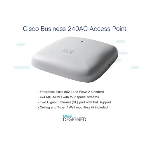 Cisco CBW240AC 1733 Mbit/s Gris Energía sobre Ethernet (PoE)
