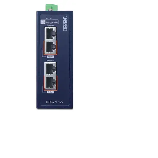 PLANET IPOE-270-12V switch Energía sobre Ethernet (PoE) Azul