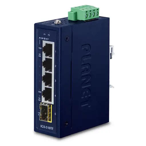 PLANET IGS-510TF switch No administrado Gigabit Ethernet (10/100/1000) Azul
