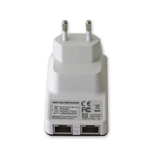 Techly I-WL-REPEATER2 router inalámbrico Ethernet rápido Negro, Blanco