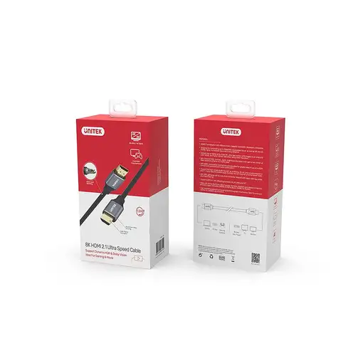 UNITEK C139W cable HDMI 3 m HDMI tipo A (Estándar) Negro, Gris