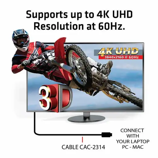 CLUB3D Cable HDMI 2.0 4K60Hz RedMere de 15 metros