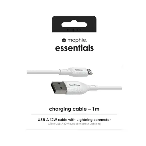 mophie essentials charging cables | 1M Blanco
