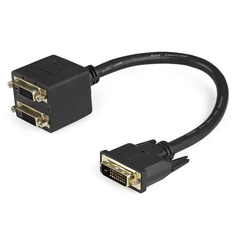 StarTech.com Cable Duplicador Divisor de Vídeo DVI-D de 2 Puertos Salidas Compacto