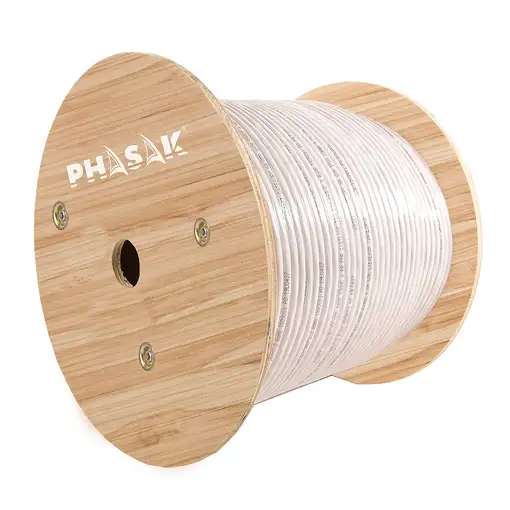 Phasak Bobina Cobre 100% Sólido S/FTP Certificada LSZH AWG23 Cat.6A 305 m