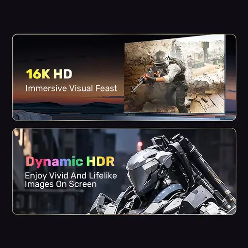 UNITEK C1626GY01-2M DisplayPort 2.1 Black Negro, Gris