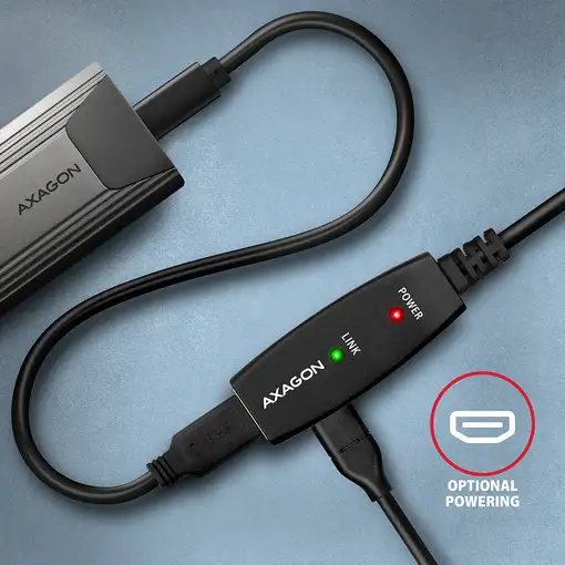 Axagon N ADR-310 USB 3.2 Gen 1 A-M -> A-F aktivni prodluovaci repeater kabel cabl