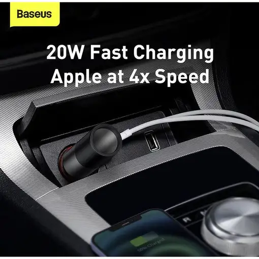 Baseus CCBT-D0G cargador de dispositivo móvil Universal Negro, Gris Corriente alte
