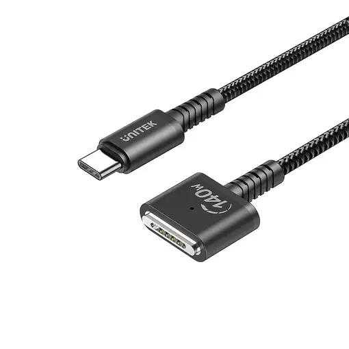 UNITEK C14121BK-2M cable de transmisión Negro MagSafe 3 USB C UNITEK C14121BK-2M cable de transmisión Negro MagSafe 3 USB C