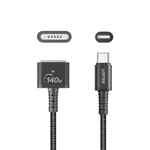 UNITEK C14121BK-2M cable de transmisión Negro MagSafe 3 USB C