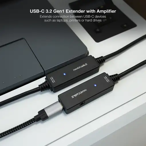 Nanocable 10.01.1312 cable USB USB 3.2 Gen 1 (3.1 Gen 1) 10 m USB C Negro