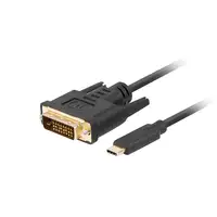 Lanberg CA-CMDV-10CU-0030-BK adaptador de cable de vídeo 3 m USB Tipo C DVI-D