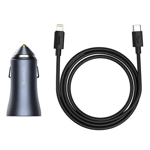 Baseus Golden Contactor Pro Dual Smartphone Gris Encendedor de cigarrillos