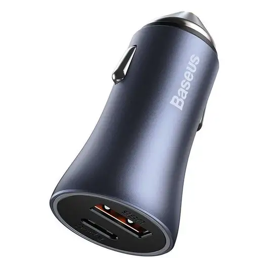 Baseus Golden Contactor Pro Dual Smartphone Gris Encendedor de cigarrillos