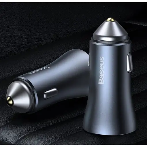 Baseus Golden Contactor Pro Dual Smartphone Gris Encendedor de cigarrillos