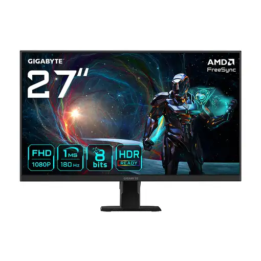 GIGABYTE GS27FA 27" Monitor de Juego FHD - 1920 x 1080, 180Hz, 1ms, 300 cd/m², Fre