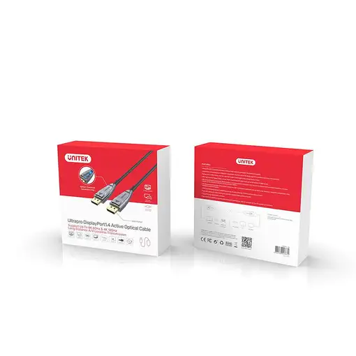 UNITEK C1615GY cable DisplayPort 5 m Negro, Gris