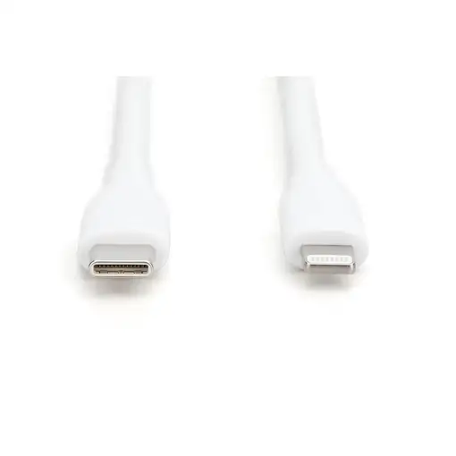 Digitus Cable de conexión Lightning de silicona, USB-C - Lightning, 0,5 m, blanco