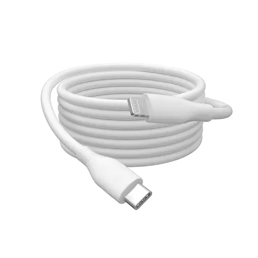 Digitus Cable de conexión Lightning de silicona, USB-C - Lightning, 0,5 m, blanco