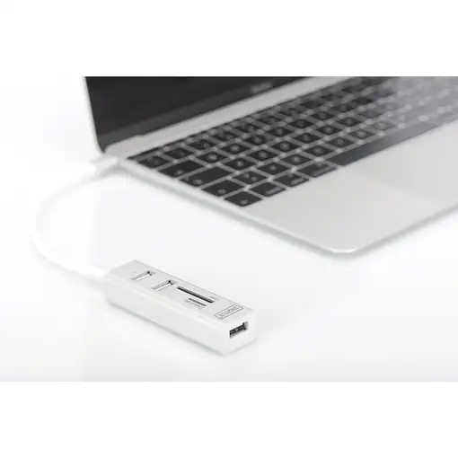 Digitus Concentrador OTG USB Type-C™ OTG con 3 puertos + lector de tarjetas