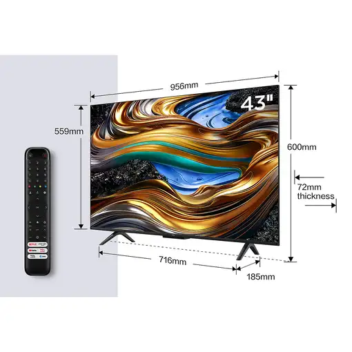 TCL P75 43P755 Televisor 109,2 cm (43'') 4K Ultra HD Smart TV Wifi Titanio