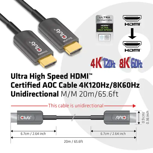CLUB3D CAC-1379 cable HDMI 20 m HDMI tipo A (Estándar) Negro