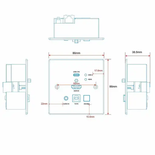 Lindy 38387 extensor KVM Transmisor