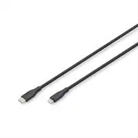 Digitus Cable de conexión Lightning de silicona, USB-C - Lightning, 0,5 m, negro