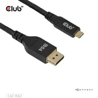 CLUB3D CAC-1563 adaptador de cable de vídeo 2 m USB Tipo C DisplayPort Negro