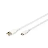Digitus Cable de conexión USB-C de silicona, 2 m, blanco