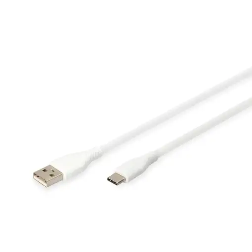Digitus Cable de conexión USB-C de silicona, 2 m, blanco