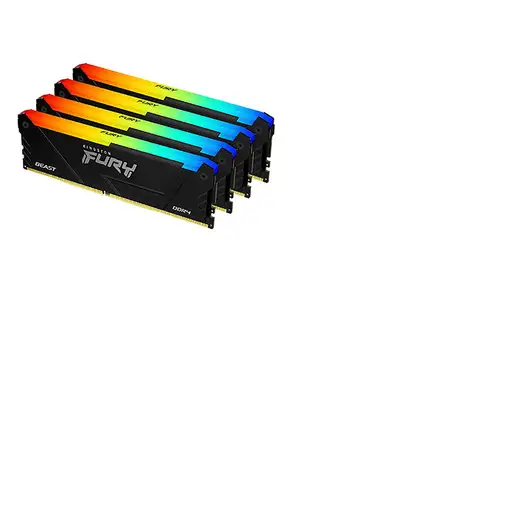 Kingston Technology FURY Beast 128GB 3200MT/s DDR4 CL16 DIMM (Kit de 4) RGB Kingston Technology FURY Beast 128GB 3200MT/s DDR4 CL16 DIMM (Kit de 4) RGB