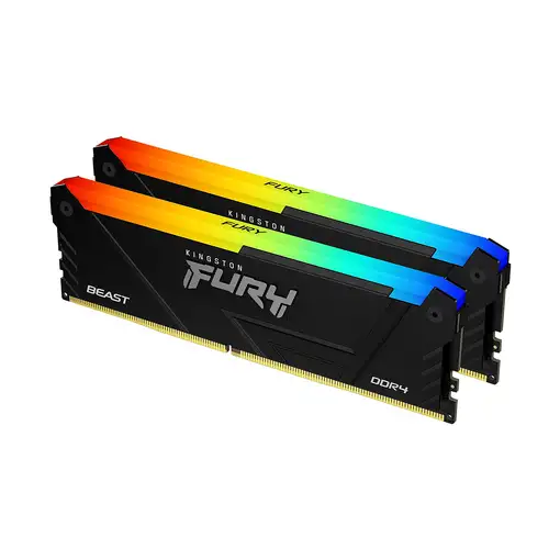 Kingston Technology FURY Beast 64GB 3200MT/s DDR4 CL16 DIMM (Kit de 2) RGB Kingston Technology FURY Beast 64GB 3200MT/s DDR4 CL16 DIMM (Kit de 2) RGB