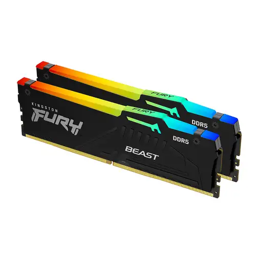 Kingston Technology FURY Beast 64GB 5200MT/s DDR5 CL40 DIMM (Kits de 2) RGB