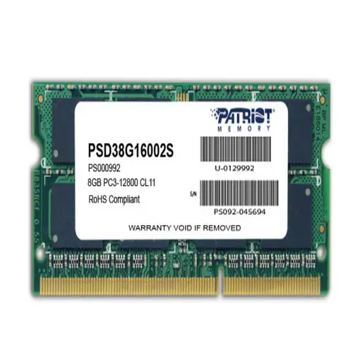 Patriot Memory 8GB PC3-12800 módulo de memoria 1 x 8 GB DDR3 204-pin SO-DIMM Patriot Memory 8GB PC3-12800 módulo de memoria 1 x 8 GB DDR3 204-pin SO-DIMM