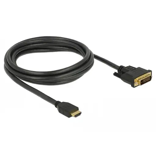 DeLOCK 85654 adaptador de cable de vídeo 2 m HDMI tipo A (Estándar) DVI Negro