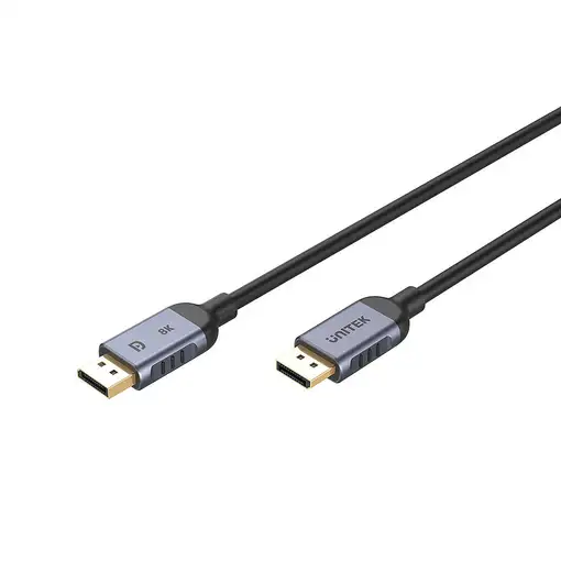 UNITEK C1628GY01-5M cable DisplayPort Negro, Gris