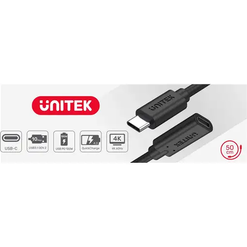 UNITEK C14086BK-1.5M cable USB USB 3.2 Gen 2 (3.1 Gen 2) USB C Negro