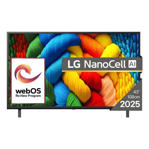 Televisor 43" 4K Ultra HD Negro Smart 43NANO80A3B LG