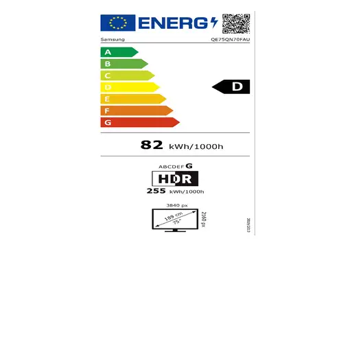 Televisor Neo QLED 75'' 4K Ultra HD Negro Smart QE75QN70FAUXXH SAMSUNG
