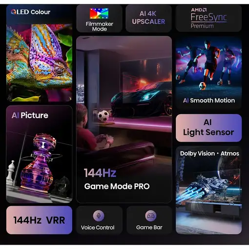 Televisor QLED 43" 4K Ultra HD Negro Smart 20017072 HISENSE