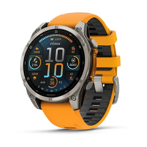 Smartwatch GARMIN Fenix 8 47 mm Zafiro Naranja