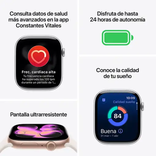 Apple Watch Series 11 OLED 46 mm Digital 416 x 496 Pixeles táctil 5G Titanio