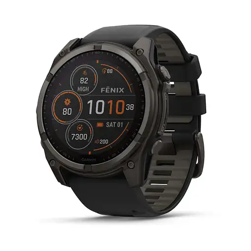 Smartwatch GARMIN  Fenix ​​8 solar, altavoz y micrófono incorporados, linterna LED