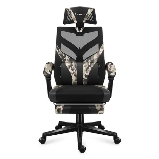 Huzaro Combat 5.0 Silla para videojuegos de PC Asiento de malla Negro, Camuflaje