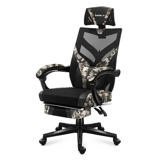 Huzaro Combat 5.0 Silla para videojuegos de PC Asiento de malla Negro, Camuflaje