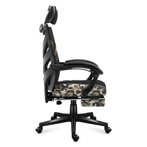 Huzaro Combat 5.0 Silla para videojuegos de PC Asiento de malla Negro, Camuflaje