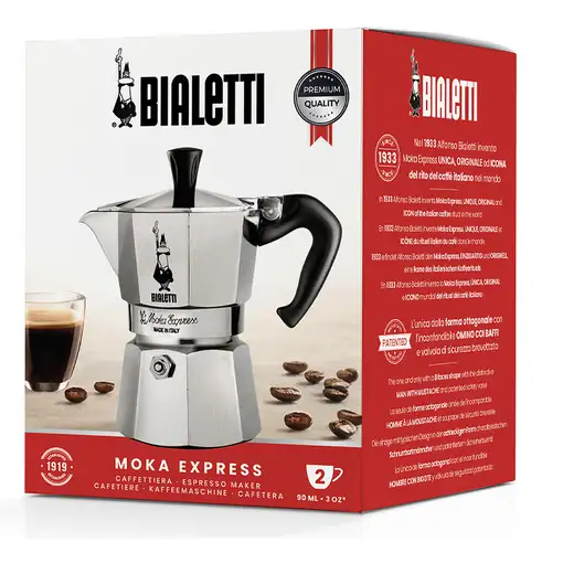 Cafeteras italianas Aluminio 2 cups 0001168 BIALETTI