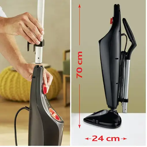 Vileda Steam Plus Limpiador a vapor portátil 0,4 L 1550 W Negro